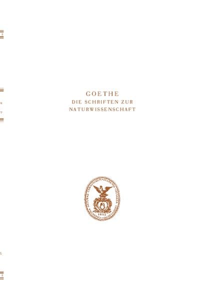 Produktbild: Goethe. Die Schriften zur Naturwissenschaft(Leopoldina)