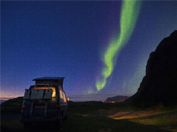 CALVENDO Puzzle Unter Nordlichtern... | 2000 Teile Lege-Größe 90 × 67 cm Foto-Puzzle für glückliche Stunden