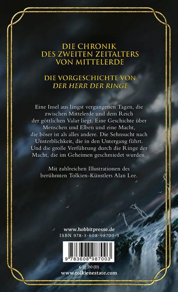 Produktbild: Der Untergang von N&uacute;menor und andere Geschichten aus dem Zweiten Zeitalter von Mittelerde