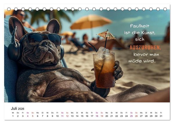 Produktbild: Tierische Klugschei&szlig;er (Tischkalender 2026 DIN A5 quer), CALVENDO Monatskalender