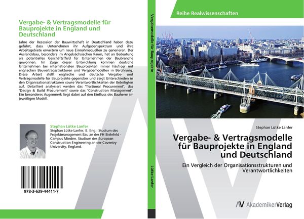 Produktbild: Vergabe- & Vertragsmodelle f&uuml;r Bauprojekte in England und Deutschland