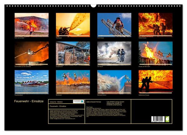 Produktbild: Feuerwehr - Eins&auml;tze (Wandkalender 2026 DIN A2 quer), CALVENDO Monatskalender