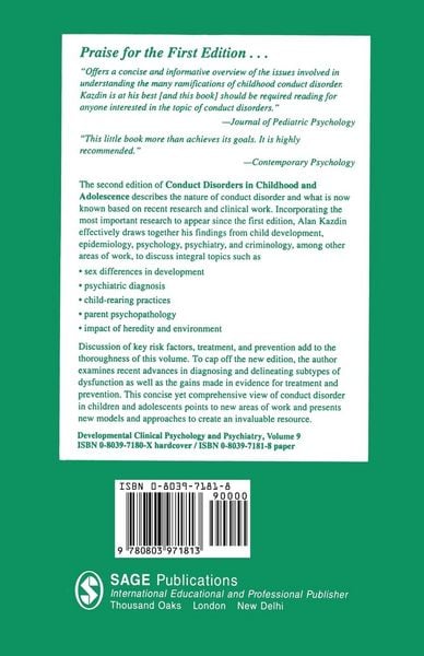 Produktbild: Conduct Disorder in Childhood and Adolescence