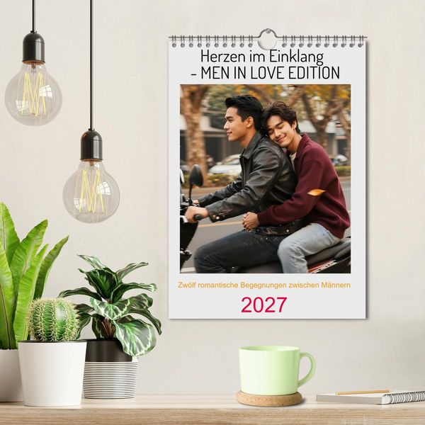 Produktbild: Herzen im Einklang - MEN IN LOVE EDITION (Wandkalender 2027 DIN A4 hoch), CALVENDO Monatskalender