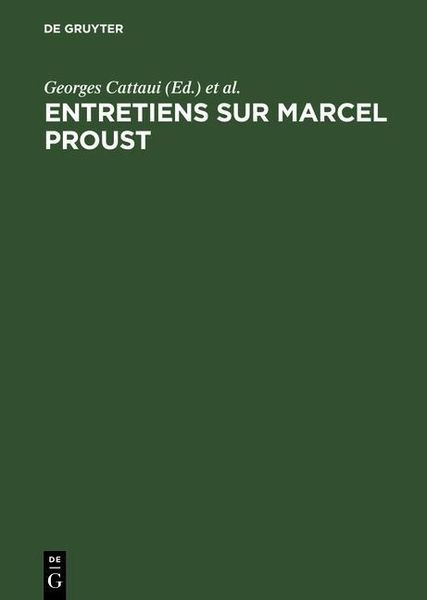 Produktbild: Entretiens sur Marcel Proust