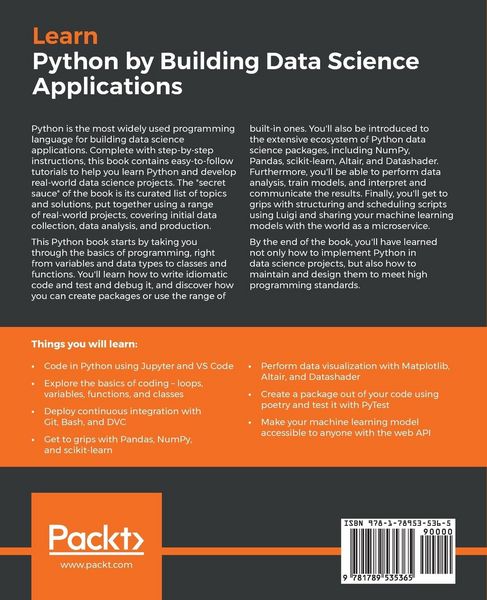 Produktbild: Learn Python by Building Data Science Applications
