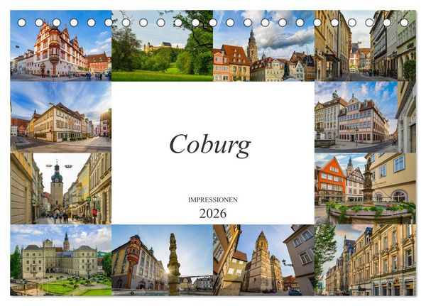 Produktbild: Coburg Impressionen (Tischkalender 2026 DIN A5 quer), CALVENDO Monatskalender