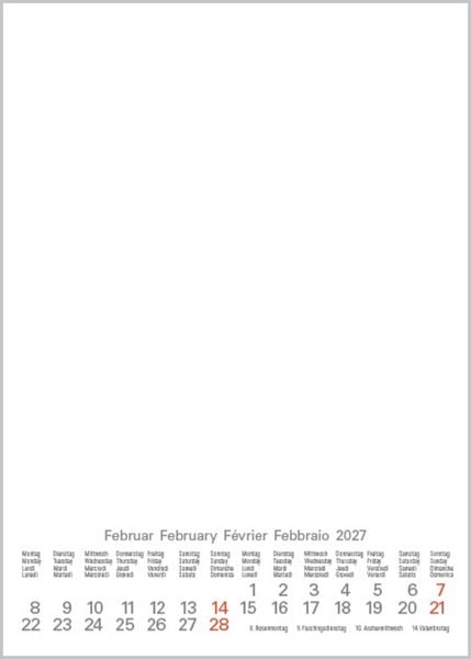 Produktbild: Foto-Malen-Basteln Bastelkalender A5 wei&szlig; 2027