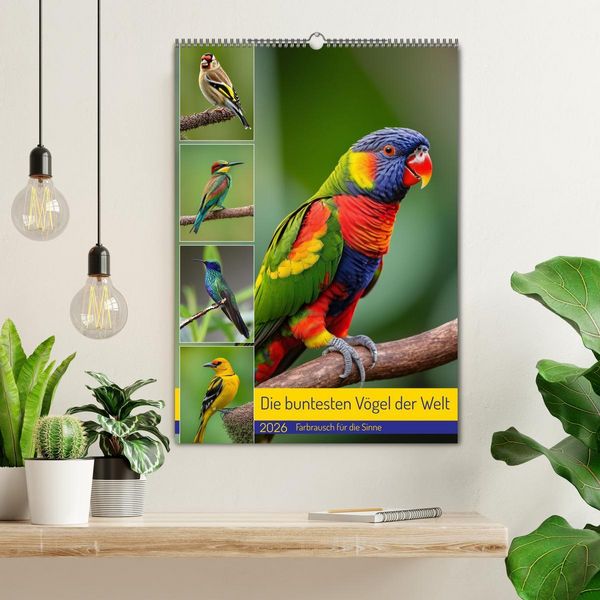 Produktbild: Die buntesten V&ouml;gel der Welt (Wandkalender 2026 DIN A2 hoch), CALVENDO Monatskalender