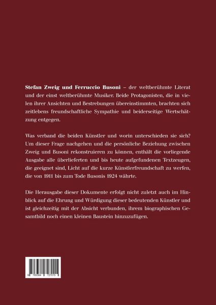 Produktbild: Stefan Zweig und Ferruccio Busoni &ndash; Zeugnisse einer Freundschaft