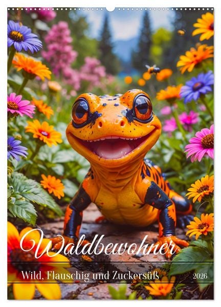 Produktbild: Waldbewohner - Wild, Flauschig und Zuckers&uuml;&szlig; (Wandkalender 2026 DIN A2 hoch), CALVENDO Monatskalender