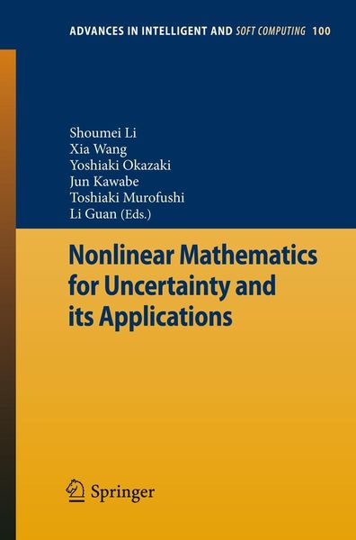 Produktbild: Nonlinear Mathematics for Uncertainty and its Applications
