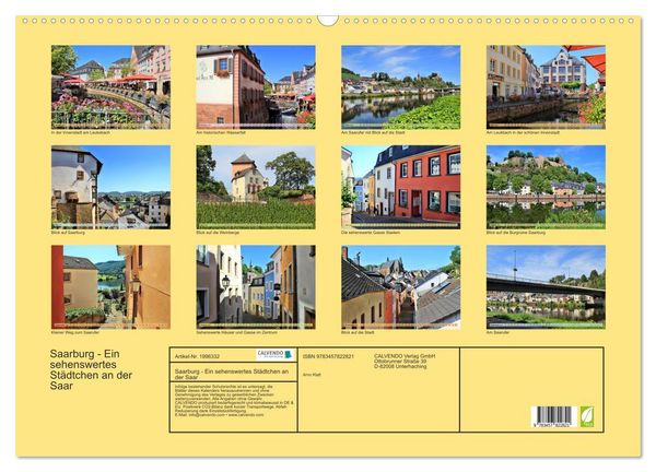 Produktbild: Saarburg - Ein sehenswertes St&auml;dtchen an der Saar (Wandkalender 2026 DIN A2 quer), CALVENDO Monatskalender