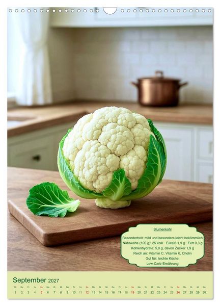 Produktbild: K&ouml;stlicher Kohl (Wandkalender 2027 DIN A3 hoch), CALVENDO Monatskalender
