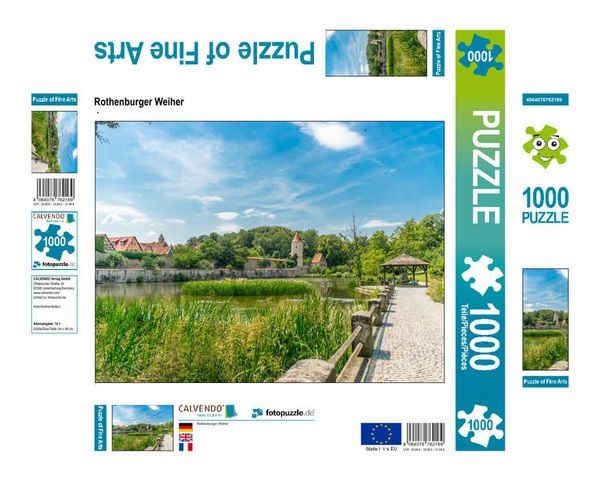 CALVENDO Puzzle Rothenburger Weiher | 1000 Teile Lege-Größe 64x48cm Foto-Puzzle für glückliche Stunden