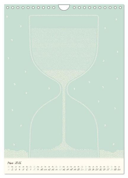 Produktbild: Zahlen rieseln durch das Jahr ... (Wandkalender 2026 DIN A4 hoch), CALVENDO Monatskalender