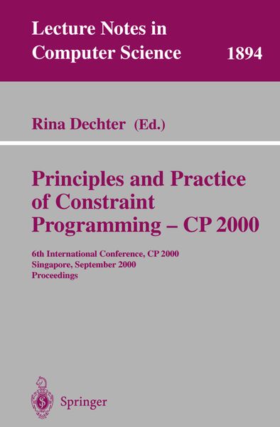 Produktbild: Principles and Practice of Constraint Programming - CP 2000