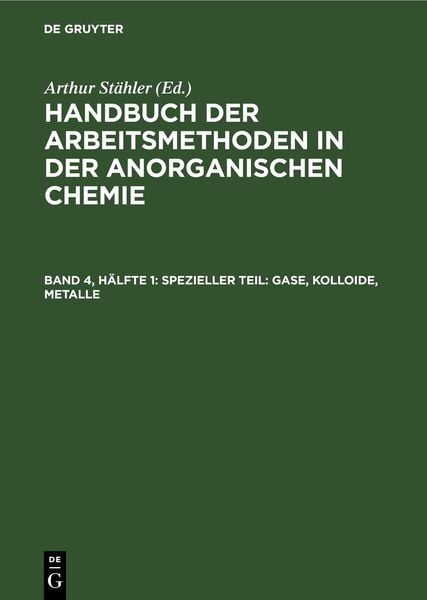 Produktbild: Spezieller Teil: Gase, Kolloide, Metalle