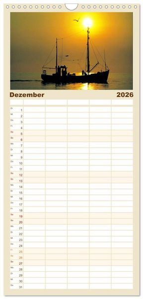 Produktbild: Familienplaner 2026 - Ostfriesland mit 5 Spalten (Wandkalender, 21 x 45 cm) CALVENDO