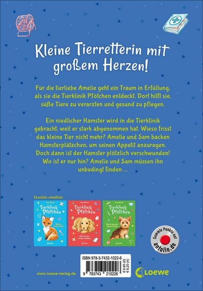 Produktbild: Tierklinik Pf&ouml;tchen (Band 6) - Kleiner Hamster, friss mal was