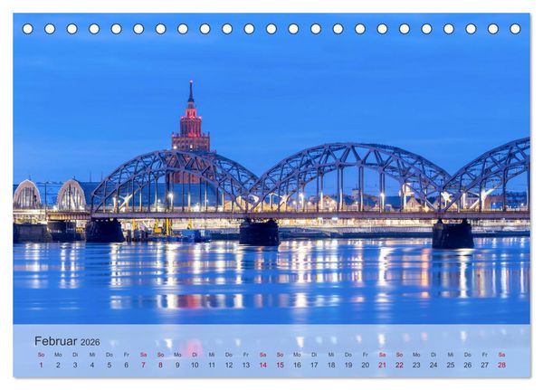 Produktbild: Riga - Paris des Ostens (Tischkalender 2026 DIN A5 quer), CALVENDO Monatskalender