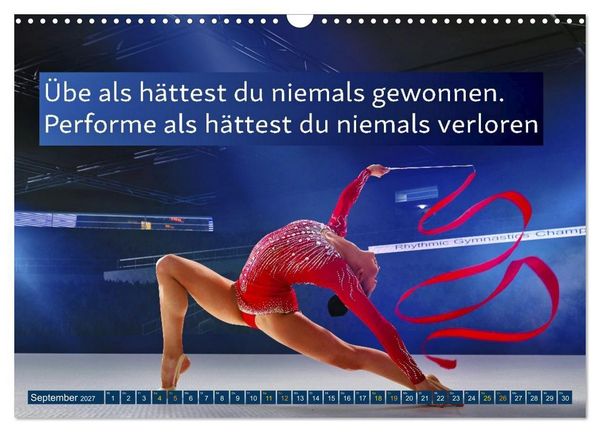 Produktbild: St&auml;rker als gestern &ndash; Sportliche Motivation in Bildern und Spr&uuml;chen (Wandkalender 2027 DIN A3 quer), CALVENDO Monatskalender