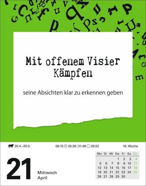 Produktbild: Duden Das Salz in der (Buchstaben-)Suppe Tagesabrei&szlig;kalender 2027 - Redewendungen und ihre Bedeutung