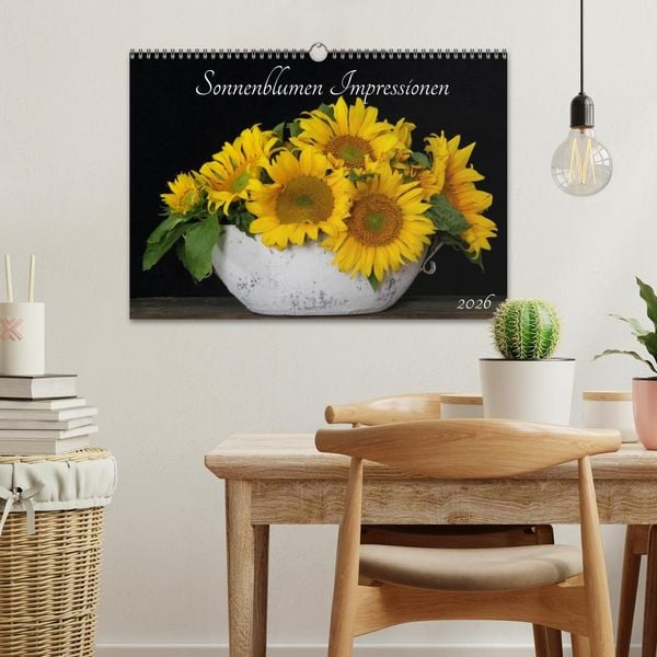 Produktbild: Sonnenblumen Impressionen (Wandkalender 2026 DIN A3 quer), CALVENDO Monatskalender