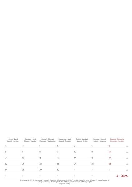 Produktbild: Kreativ-Kalender A4 Notiz 2026 mit Platz für Notizen - weiß - 21 x 29,7 - Do it yourself calendar A4 - datiert - Foto-Kalender - Alpha Edition