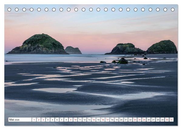 Produktbild: Neuseeland Nordinsel - Das Land der Hobbits und Vulkane (Tischkalender 2026 DIN A5 quer), CALVENDO Monatskalender