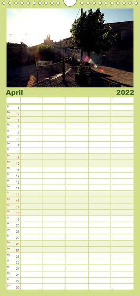 Produktbild: Familienplaner Zisterzienserroute in Katalonien (Wandkalender 2022 , 21 cm x 45 cm, hoch)