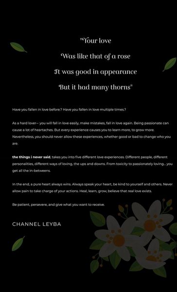 Produktbild: The things i never said
