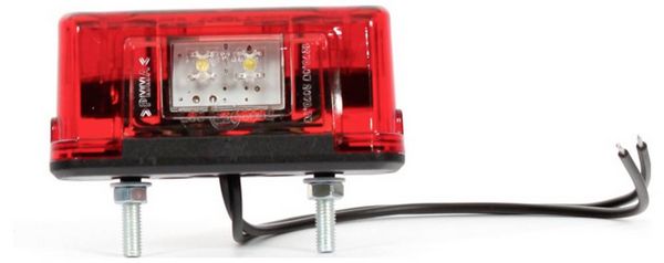 Produktbild: WAS Kennzeichenleuchte Offene Kabelenden hinten 12 V/DC, 24 V/DC