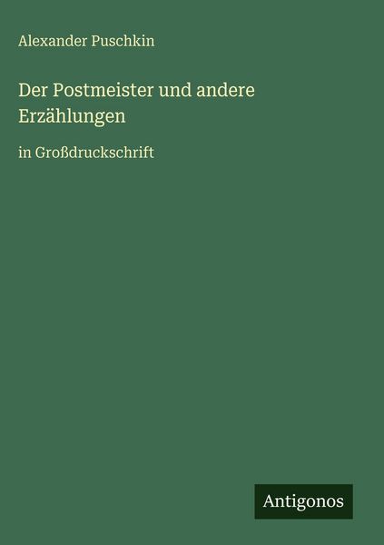 Produktbild: Der Postmeister und andere Erz&auml;hlungen