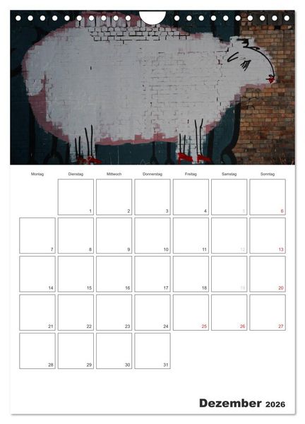 Produktbild: GRAFFITI 2026 / Planer (Wandkalender 2026 DIN A4 hoch), CALVENDO Monatskalender