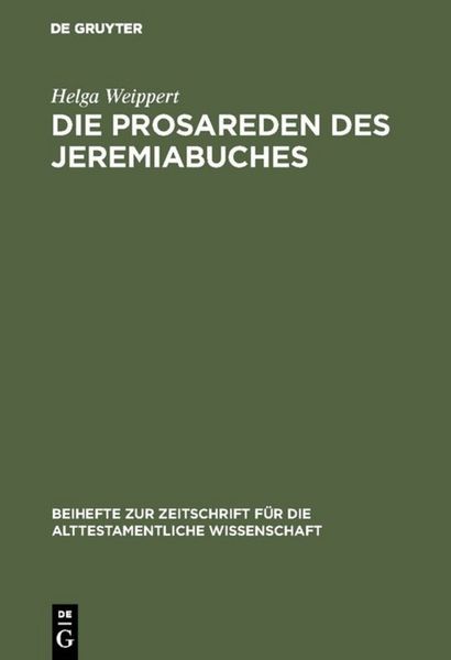 Produktbild: Die Prosareden des Jeremiabuches