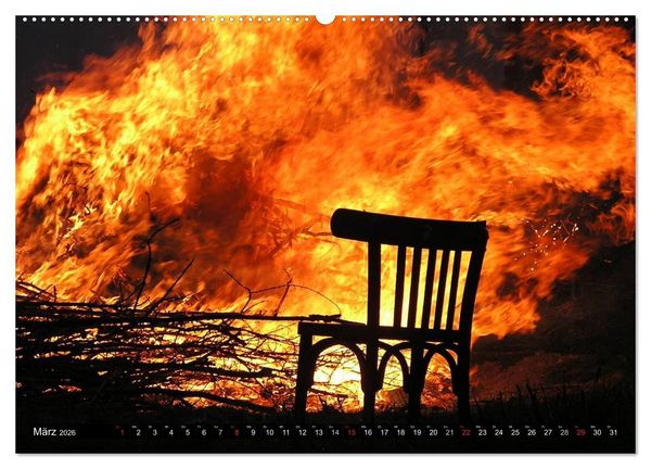 Produktbild: Feuer &bull; W&auml;rme, Licht & Gefahr (hochwertiger Premium Wandkalender 2026 DIN A2 quer), Kunstdruck in Hochglanz