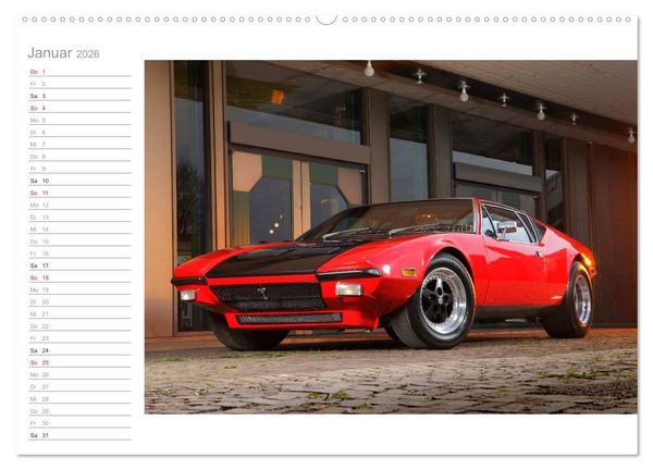 Produktbild: De Tomaso Pantera (hochwertiger Premium Wandkalender 2026 DIN A2 quer), Kunstdruck in Hochglanz