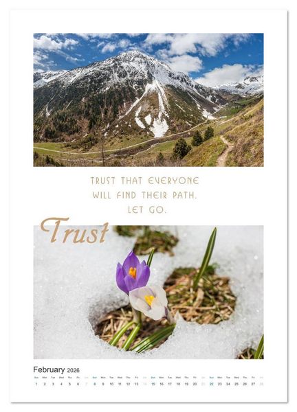 Produktbild: Inspiration for your Journey (High Quality Premium Wall Calendar 2026 DIN A2 portrait),CALVENDO 12 Month Wall Calendar