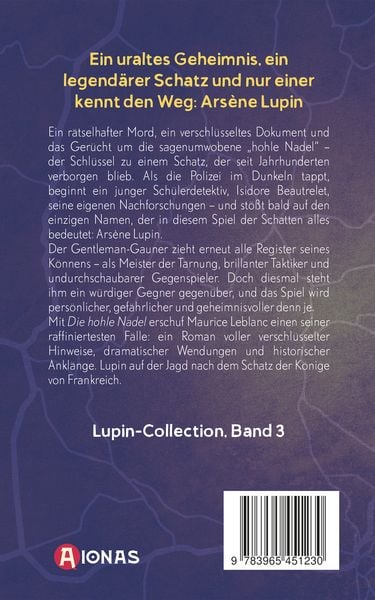 Produktbild: Lupin. Die hohle Nadel. Detektivroman. Maurice Leblanc