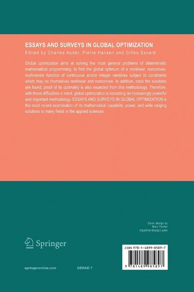 Produktbild: Essays and Surveys in Global Optimization