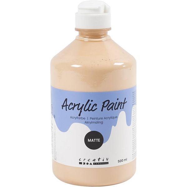Produktbild: Creativ Company Acrylfarbe Matt, Hellbeige, 500 ml/ 1 Fl.
