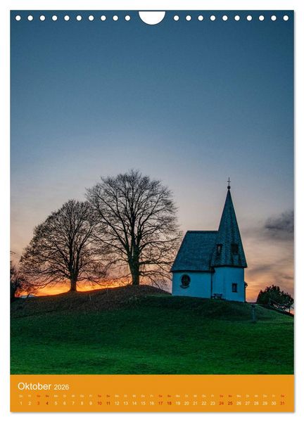Produktbild: Malerische Kirchen und Kapellen (Wandkalender 2026 DIN A4 hoch), CALVENDO Monatskalender