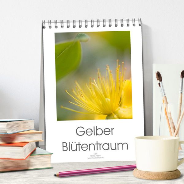 Produktbild: Gelber Bl&uuml;tentraum (Tischkalender 2026 DIN A5 hoch), CALVENDO Monatskalender