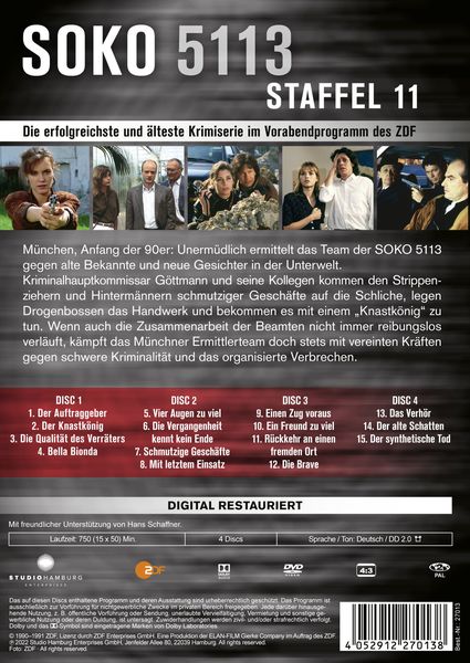 Produktbild: Soko 5113 - Staffel 11 [4 DVDs]