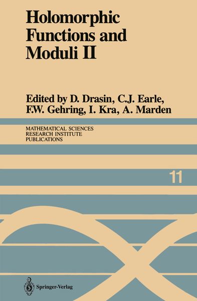 Produktbild: Holomorphic Functions and Moduli II