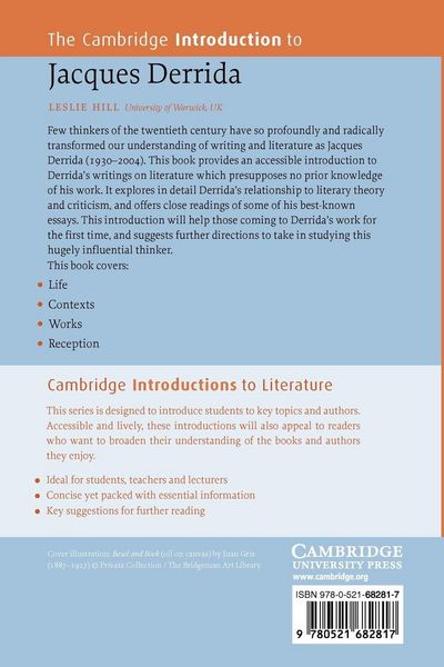Produktbild: The Cambridge Introduction to Jacques Derrida