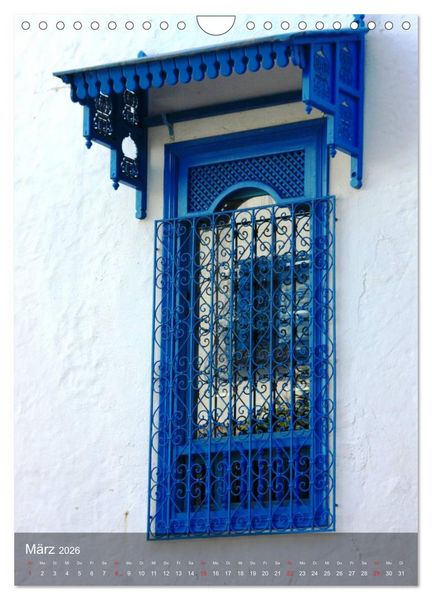Produktbild: Sidi bou Sa&iuml;d - Die blaue Stadt Tunesiens (Wandkalender 2026 DIN A4 hoch), CALVENDO Monatskalender