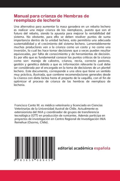 Produktbild: Manual para crianza de Hembras de reemplazo de lecher&iacute;a