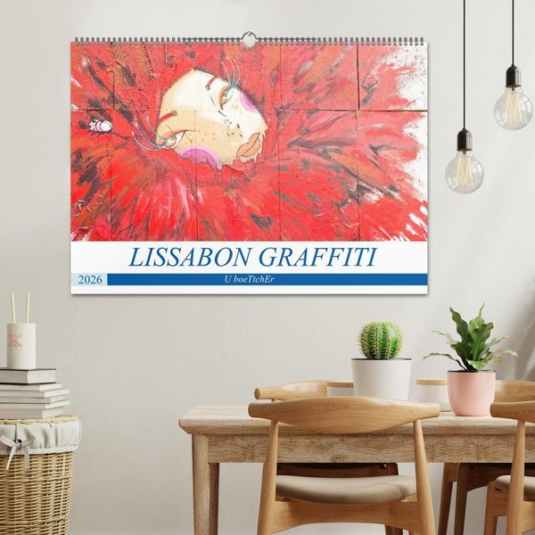 Produktbild: LISSABON GRAFFITI (Wandkalender 2026 DIN A2 quer), CALVENDO Monatskalender